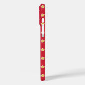 Gele sterren op rood  patroon Case-Mate iPhone case (Achterkant / Links)