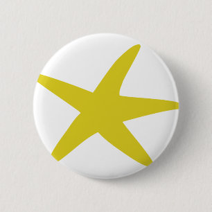 gele sterren ronde button 5,7 cm