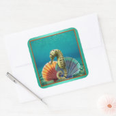 Gele Sticker voor zeepaardschelpen en schelpdieren (Envelop)