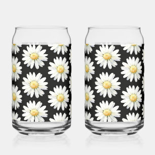 Gele Stip-Madeliefjes Blikvorm Glas