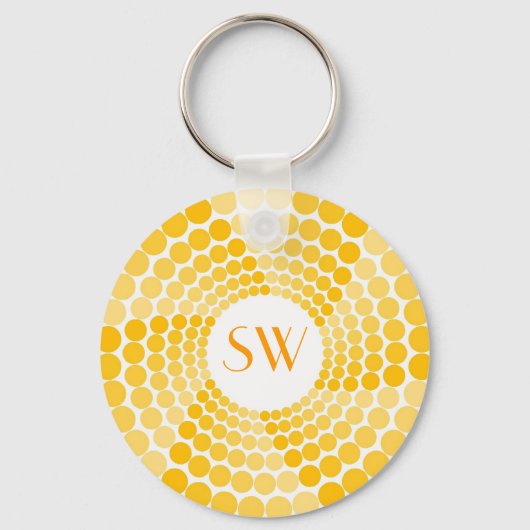 Gele stip sleutelhanger (Voorkant)