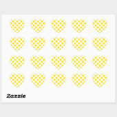 Gele Stippen Hart Sticker (Vel)