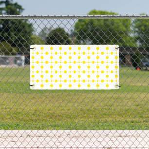 Gele stippen, stippen, Stippen, gestippeld Spandoek