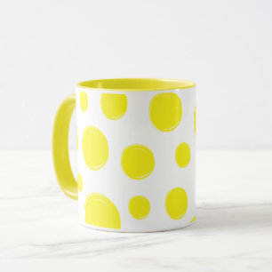 Gele Stippenmok Fel Ceraam Koffie Mok