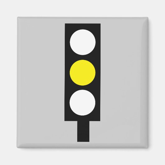 Gele stoplichtmagneet magneet (Voorkant)