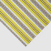 Gele streep tissuepapier (Detail)