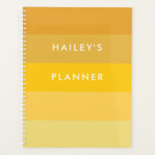 Gele strepen patroon planner (Voorkant)