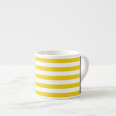 Gele strepen, streeppatroon, lijnen, Jouw naam Espresso Kop (Voorkant rechts)