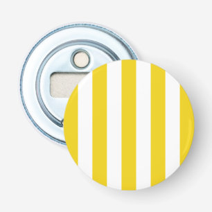 Gele strepen, witte strepen, gestreept patroon button flesopener