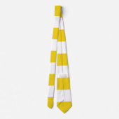 Gele strepen, witte strepen, gestreept patroon stropdas (Achterkant)