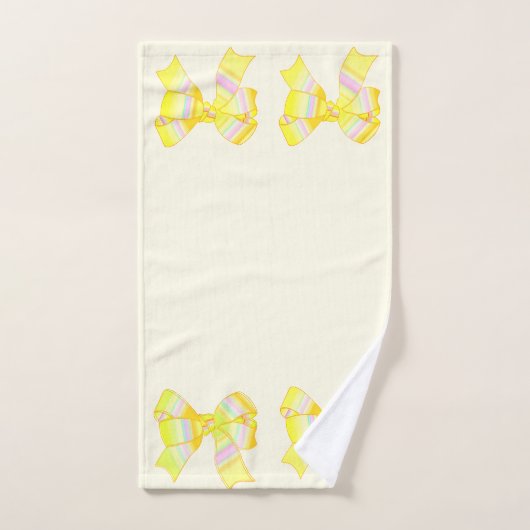 Gele strikken handdoek set (Handdoek)