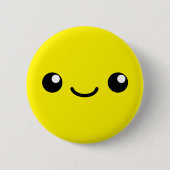 Gele stropdas ronde button 5,7 cm (Voorkant)