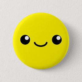 Gele stropdas ronde button 5,7 cm