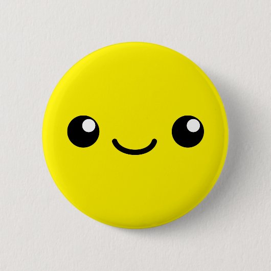 Gele stropdas ronde button 5,7 cm (Voorkant)