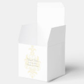 Gele subtle Damask Favor Boxes Bedankdoosjes (Geopend)