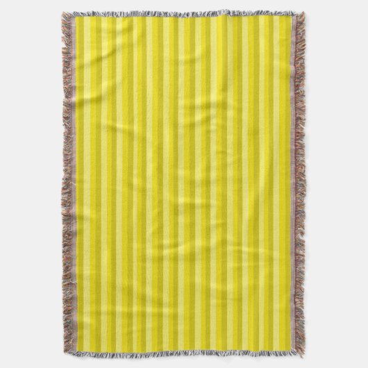 Gele Summer Mood Lines Throw Blanket Deken (Voorkant Verticaal)