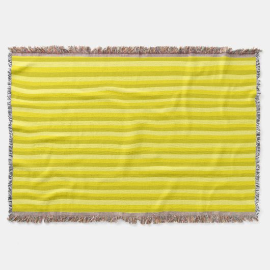 Gele Summer Mood Lines Throw Blanket Deken (Voorkant)