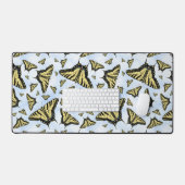 Gele Swallowtail Butterfly Blue Clouds Sky Bureaumat (Keyboard & Muis)