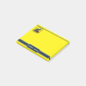 Gele T-Rex Riding Monster Truck Dinosaur Name Post-it® Notes (Schuin)