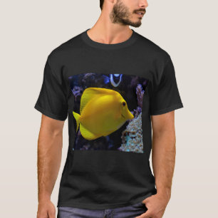 Gele tang tropische vis t-shirt
