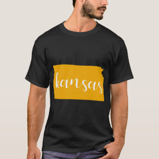 Gele Tarwe Kansas KS Staat T-shirt