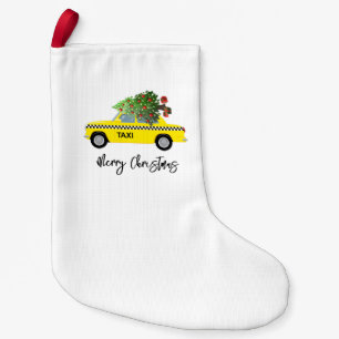 Gele Taxi Cab Merry kerstboom Holiday Decor Kleine Kerstsok