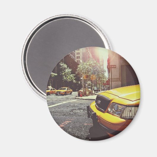 gele taxi cabines service magneet (Voorkant / Achterkant)