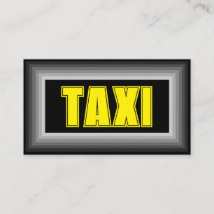 Gele TAXI grijs lijsten taxi chauffeur service cab Visitekaartje