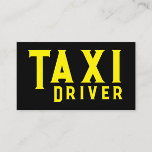 Gele TAXI nacht stad skyline taxi chauffeur servic Visitekaartje