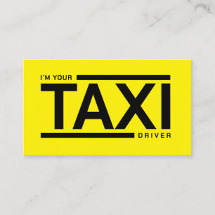 Gele TAXI nacht stad skyline taxi chauffeur servic Visitekaartje
