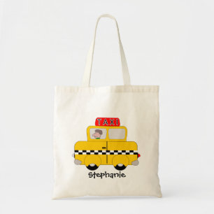 Gele Taxi Ontwerp Tote Bag