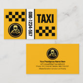 gele taxi selectievakje visitekaartje (Voorkant / Achterkant)