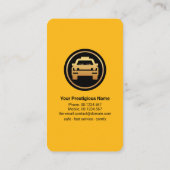 Gele Taxi Spotlight Driver Visitekaartje (Achterkant)