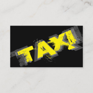 Gele TAXI voor professionele taxichauffeur taxicha Visitekaartje