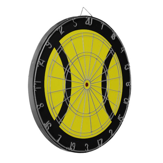 Gele tennisbal aangepaste dartboard dartbord (Voorkant Links)