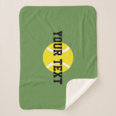 Gele tennisbal aangepaste sherpa fleece deken (Voorkant)
