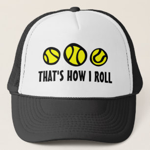 Gele tennisballtruckhoed   Zo ga ik werken Trucker Pet