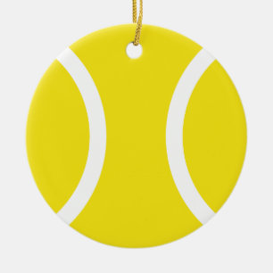 Gele tennisbalornament voor Kerstmis of decoratie