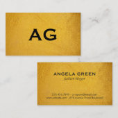 Gele textuur visitekaartje (Voorkant / Achterkant)