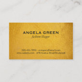 Gele textuur visitekaartje (Achterkant)