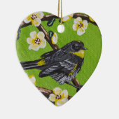 Gele Throat Warbler ~ Spring Keramisch Ornament (Rechts)