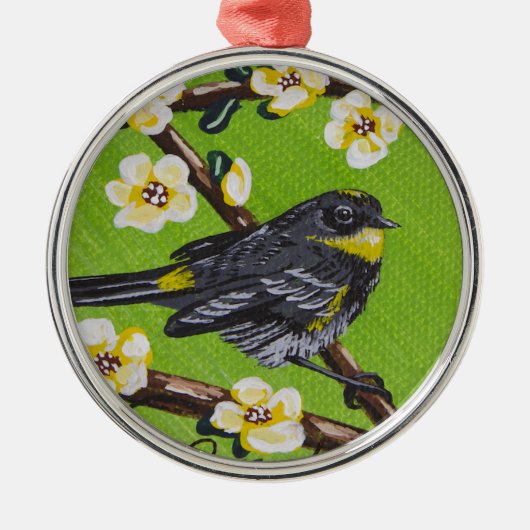 Gele Throat Warbler ~ Spring Metalen Ornament (Voorkant)