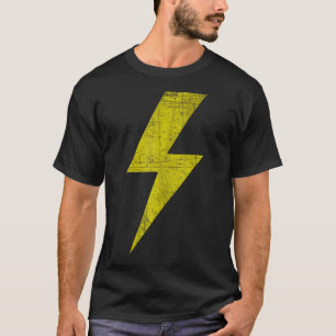 Gele Thunderbolt Bolt van Lightning Design Team T-shirt