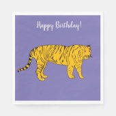 Gele tijgerservetten servet (Voorkant)