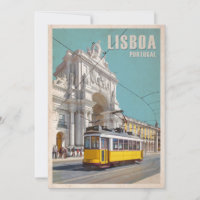 Gele Tram, Augusta Street Arch. Lissabon, Portugal