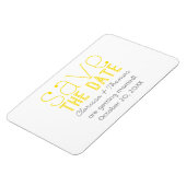 Gele Trendy Typografie sparen de Magnet van de Dat Magneet (Linkerzijde)