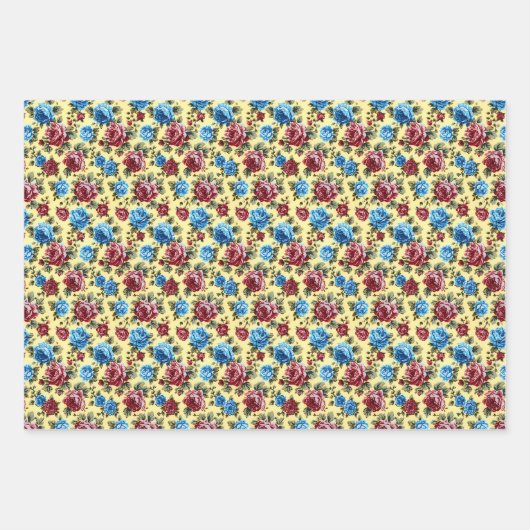 Gele trendy verjaardags zomerbloemen voor haar inpakpapier vel (Voorkant)