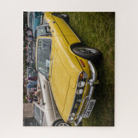 Gele Triumph Stag-sportwagen Legpuzzel (Verticaal)