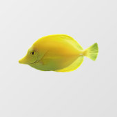 Gele tropische vissen raamsticker (Vel)