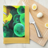 Gele tropische vissen theedoek (Quarter Fold)